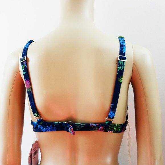 Birds of Paradise Tropical Blue Bikini Top (M) NWT! - Picture 3 of 8